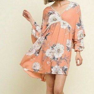 2/$50 Bluheaven Umgee Dress Blush Floral Crochet